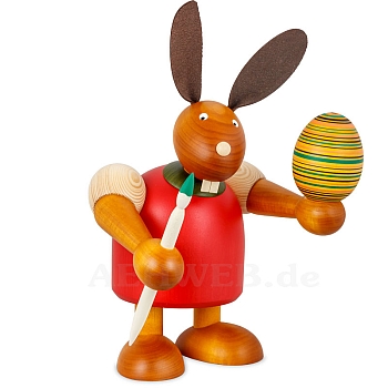 Maxi Hase mit Pinsel und Ei rot