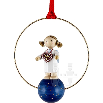Christmas decoration Angel with gingerbread heart