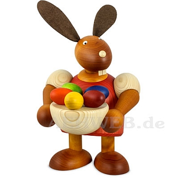 Big bunny with Easter eggs red