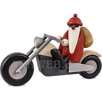 Santa Claus with motorcycle