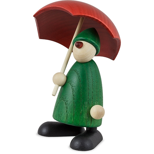 Gratulant Charlie grün mit Schirm