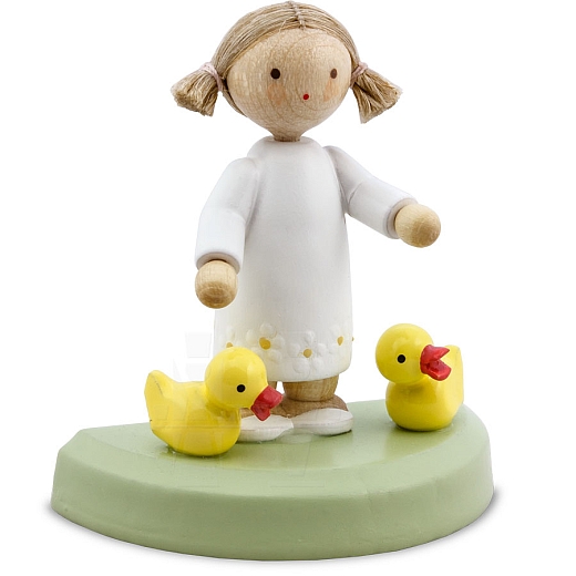 Girl with two Ducklings