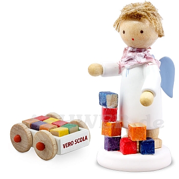 Angel with Carriage with Building Blocks