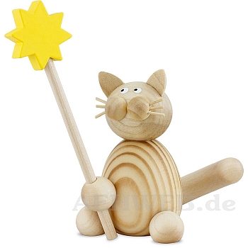 Katze Moritz mit Stern