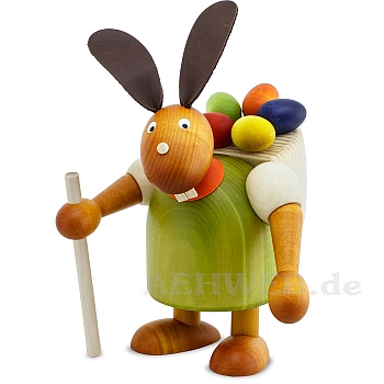 Bunny with backpack green