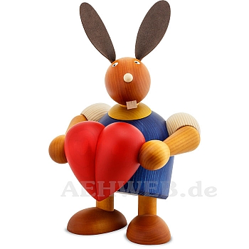 Big bunny with Heart blue