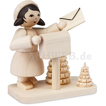 Girl with Letter natural wood