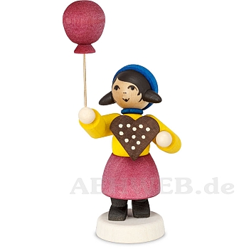 Pfefferkuchenmädchen mit Ballon gebeizt von Ulmik