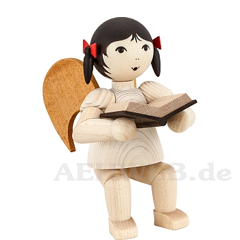 Loop Angel with book sitting stained