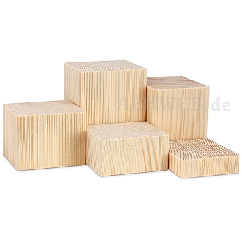 Deco Set blocks rough sawn natural 5 pieces