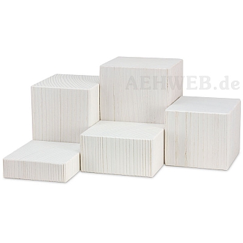 Deco Set blocks rough sawn white 5 pieces