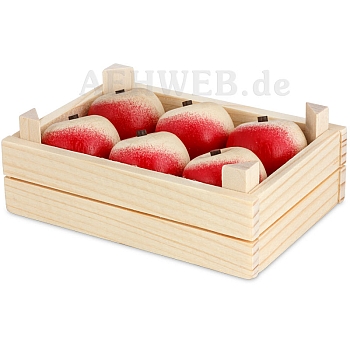 Obststiege mit Äpfel