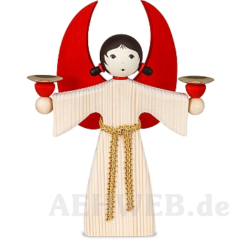 Angel holding Candles Red stained