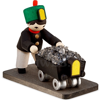 Winter child miner with minecart stained