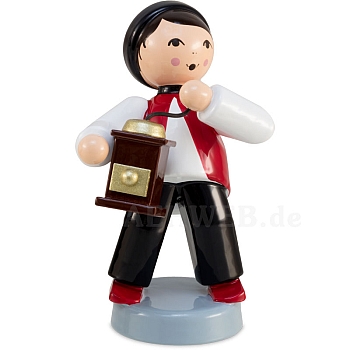 Winter child boy with coffee grinder red from Ulmik