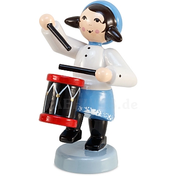 Winter musician girl with drum blue from Ulmik