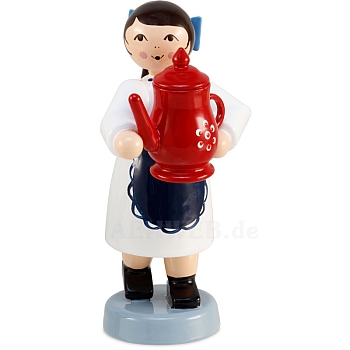 Winter child girl blue with coffee pot from Ulmik