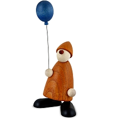 Gratulant Linus mit blauem Luftballon