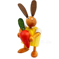 Easter Bunny with carrot, yellow small
