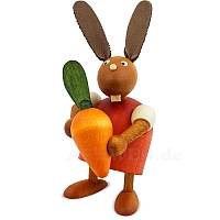 Easter Bunny with carrot, red small