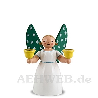 Angel holding candles, white, size 3