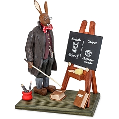 Easter hares teacher with chalkboard