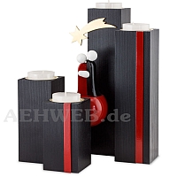 Christmas candlestick black-red
