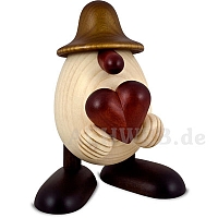 Egghead Hanno with heart brown colored