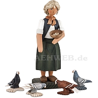 Farmers wife with pigeons, large execution