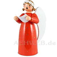Engel mit Notenblatt rot