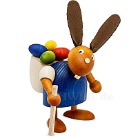 Easter Bunny with backpack, blue