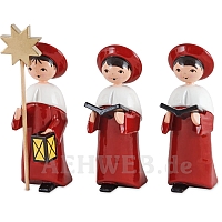 Carolers red lacquer 7 cm