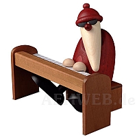 Weihnachtsmann am Piano braun