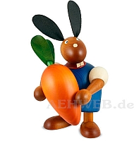 Bunny with carrot blue