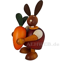 Maxi Hase mit Möhre, rot