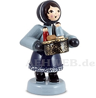 Girl with Music Box blue