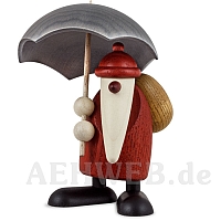 Weihnachtsmann mit Schirm