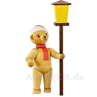 Christmas bear standing with lantern