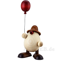 Eierkopf Otto mit Luftballon braun 15 cm
