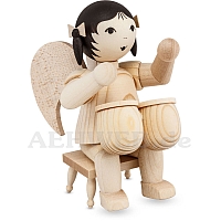Angel with Bongos sitting on stool natural