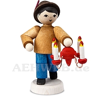 Ore Mountain Boy with Candleholder stained