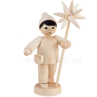 Winter child boy with star standing natural from Ulmik