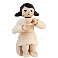 Coffee party winter child girl with coffee cup natural from Ulmik