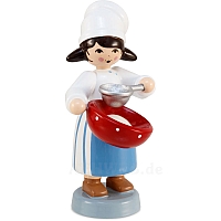 Winter child cookie baker girl blue with sieve from Ulmik