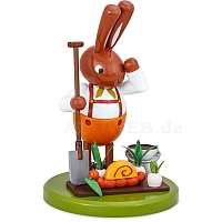 Easter Bunny with snail at the beet bed 16 cm