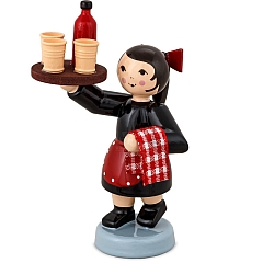 Winter Child Waitress red with tray