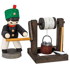 Winter child Miner with Windlass stained