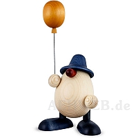 Eierkopf Otto mit Luftballon blau