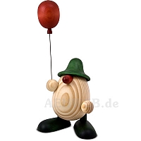 Eierkopf Otto mit Luftballon grün